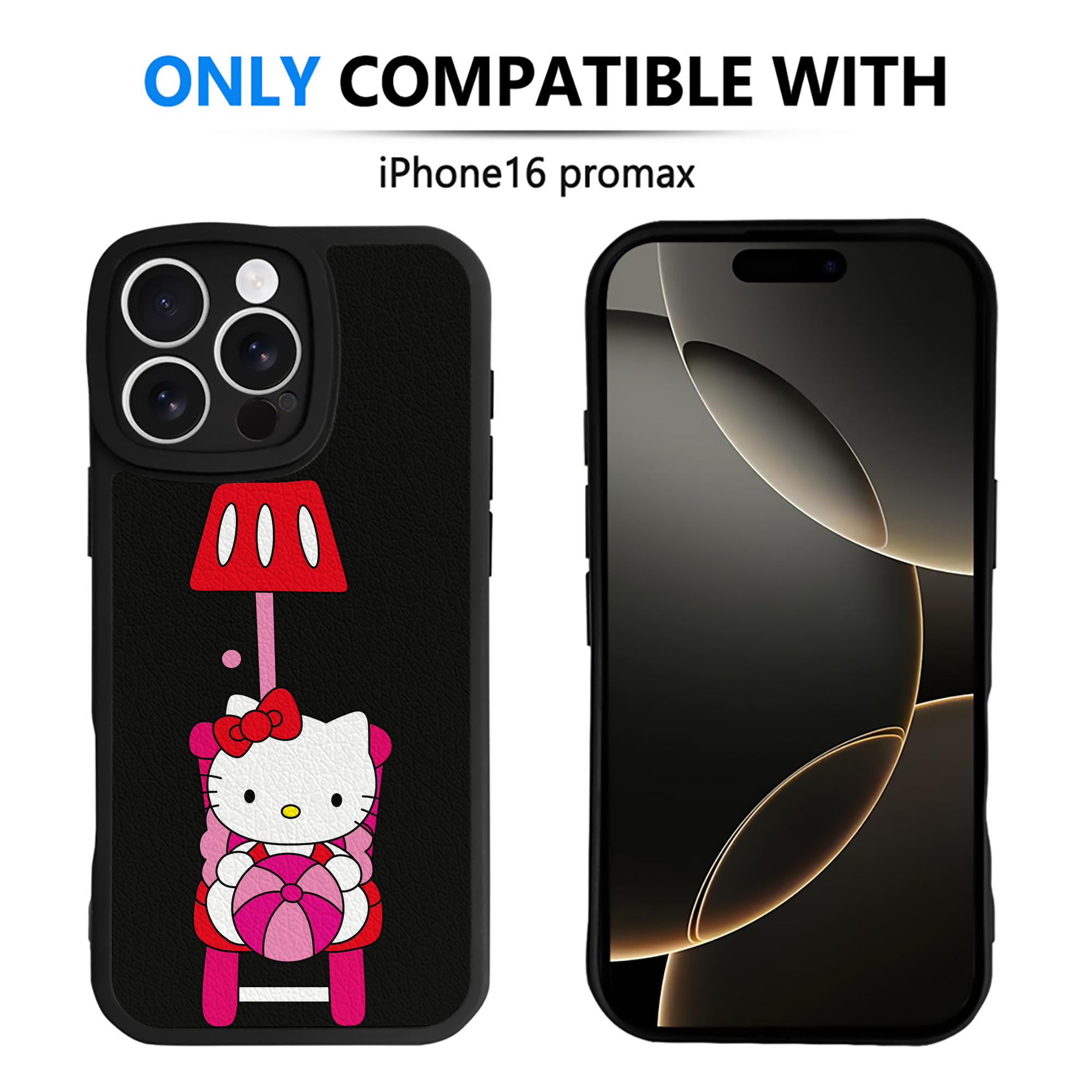 （画像用） Hello Kitty ハローキティ 【iPhone 16シリーズ対応】シリコンスマホケース（レザー調） 材質：シリコン